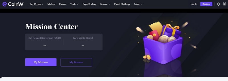 CoinW Mission Center
