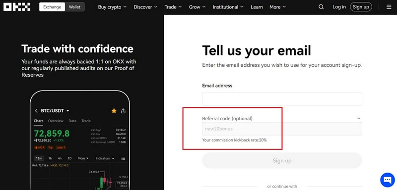 OKX account registration