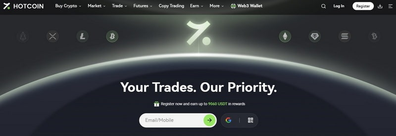 Hotcoin Crypto Exchange No KYC