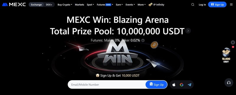 MEXC Crypto Exchange No KYC