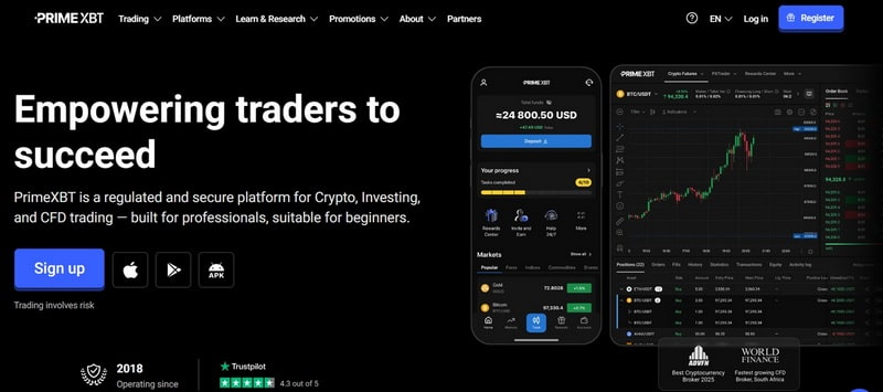 PrimeXBT Crypto Exchange No KYC