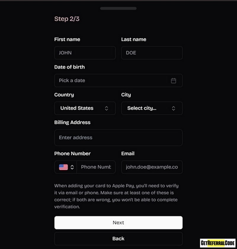 Provide personal data to order the SolCard Provide personal data to order the SolCard