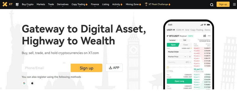 XT Crypto Exchange No KYC