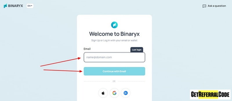 Binaryx registration Binaryx registration